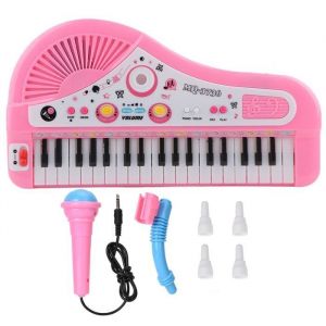 Piano num&eacute;rique SALALIS - Jouet dinstruments de musique - 37 Clavier - Rose - 3 ans et plus