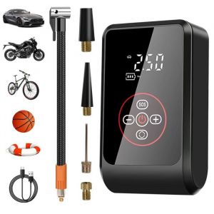 Compresseur à Air Portatif 4000mAh Gonfleur Pneus Voiture sans Fil 150PSI Mini Pompe a Velo Electrique