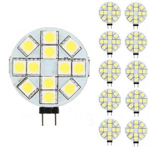 Ampoules LED G4 NEUFU - 10x - Blanc Pure 6000K - 12 LED - DC 12V
