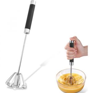 Fouet Cuisine Inoxydable Batteur Manuel Multifonctionnel Petit Fouet Cuisine Semi-Automatique Fouet Rotatif pour Mélanger