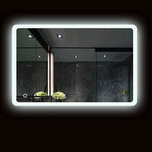 FEINIANWEN® Miroir de Salle de Bain LED - 120 x 70 cm Tactile Mural Blanc Froid - Miroir de Salle de Bain à LED