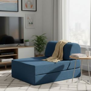 Chauffeuse convertible 1 place en mousse Bleu - Terre de Nuit