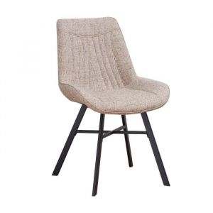 Chaise Salle A Manger Industrielle Chenille Blanc - DIMEHOUSE - Jada - Métal - Blanc - 1 place