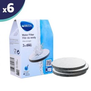 Lot de 6 paquets BRITA - MicroDisc Compatible avec les bouteilles filtrantes BRITA FIll&Go  et les carafes filtrante