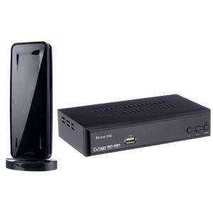 Kit terrestre HD - HD LINE - Démodulateur TNT DVB-T2 - HDMI - Antenne intérieure - 4000 chaînes