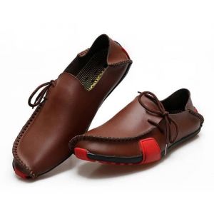 Mocassin Hommes Chaussure Classic Chaussures Cuir - FUNMOON - Marron - Homme