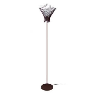 MIKADO-Lampadaire droit m&eacute;tal  marron Abat-jour: conique m&eacute;tal marron 1 ampoule E27 urbain P35xD35xH170cm