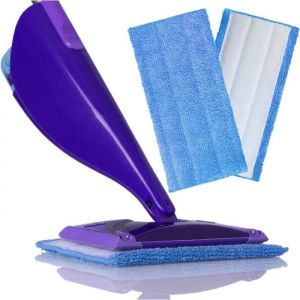 2PCS Lingettes Reutilisable pour Swiffer WetJet Wood Lingette Recharges Bleu pour Swiffer Parquet WetJet Balai Spray