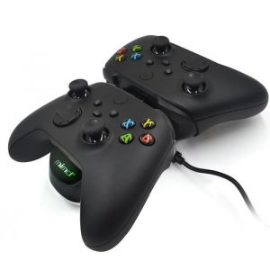 Station de charge - MIND - SND-464 - Double - USB Type-C - Xbox Series X - Noir brillant