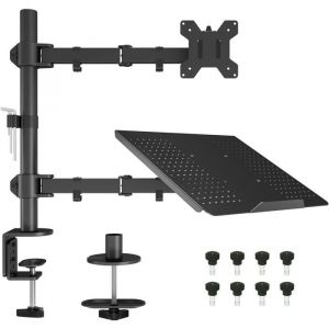 Support &Eacute;cran PC - BONTEC - MDM001B-LT/MN - Ergonomique - Pivotant - Inclinable