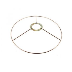 Le Fil Cuivr&eacute; Carcasse d&rsquo;Abat-jour Cercle Bagu&eacute; E27 &Oslash; 25 cm Cuivr&eacute; &ndash; Structure &Eacute;l&eacute;gante pour Lampe et Suspension