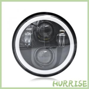 Garosa phare LED de 5 Phare LED pour motos avec faisceau Hi/Lo clignotant DRL Angle rond de 5.75 pouces auto coffret Noir