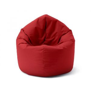 Pouf rond 2 en 1 Lumaland - Rouge - Tissu - Intérieur/Extérieur