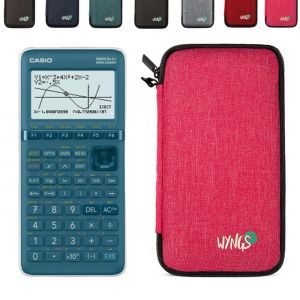 Calculatrice Casio Graph 25+E II avec Housse de Protection WYNGS incluse Rose - Calculatrice Graphique
