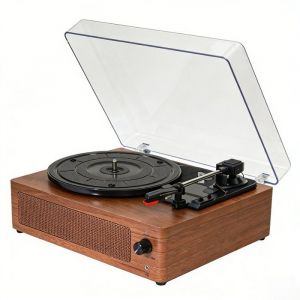 Platine Vinyle Vintage PortableBluetooth3 vitesses 33/45/78 rpmHaut-parleurs Int&eacute;gr&eacute;sPour Musique Maison et Voyage