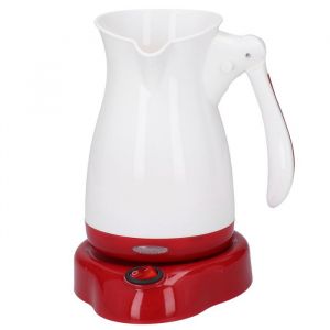 Cafeti&egrave;re &eacute;lectrique mini portable bouilloire int&eacute;gr&eacute;e base antid&eacute;rapante fiche UE 220-240V rouge vif&eacute;conomie d&eacute;nergie