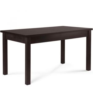 Table &agrave; manger extensible CENARE d&eacute;cor Weng&eacute; pieds en h&ecirc;tre massif - L 140 cm