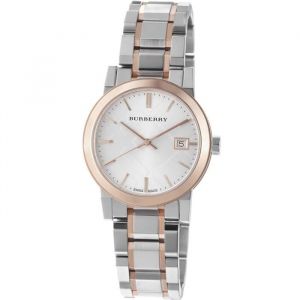 BURBERRY FEMME 34MM BRACELET et BOITIER ACIER INOXYDABLE QUARTZ MONTRE BU9105