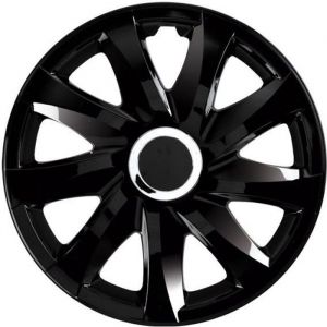 Enjoliveurs de roues DRIFT laqué noir 16 lot de 4 pièces