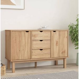 Buffet - VIDAXL - 1135x43x73 cm - Bois massif de pin - Style scandinave - Grand espace de rangement