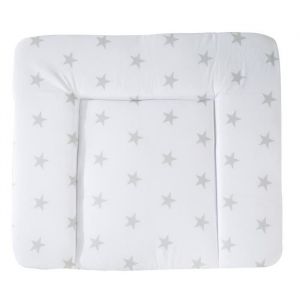 Matelas &agrave; langer - ROBA - LITTLE STARS - 85 x 75 cm - Blanc &eacute;toiles grises