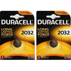 2 PILES CR2032- DL2032 DURACELL 3V LITHIUM