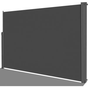 Store Latéral 180 x 350 cm Auvent Latéral ExtensibleParavent ExterieurRetractable Brise VueCoupe-Vent Imperméable