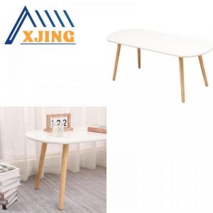 XJING Table basse ovale blanche 110*50*45cm style scandinave table basse économique pour petits appartements salons