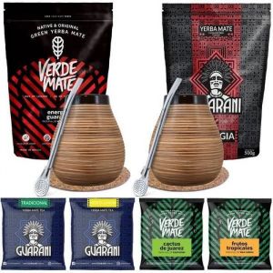 Set de th&eacute; Yerba Mate 2x05kg + accessoires n&eacute;cessaires + &eacute;chantillons
