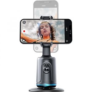 Support de Téléphone avec Suivi Automatique du Visage Rotation Rapide à 360° Stabilisateur Gimbal pour iPhone ou Android - Noir