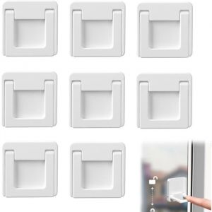 8Pcs Securite Fenetre EnfantBloque PorteSerrures pour Portes Coulissantes En VerreBloque Fenetre pour Emp&ecirc;cher B&eacute;b&eacute;s et Animaux