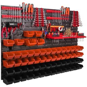 Panneau datelier - BOTLE - V11 - 115 x 78 cm - 62 pcs - Orange et Noire