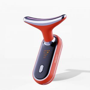 Appareil anti-rides visage - ESTAMPILLE - Luminoth&eacute;rapie LED - Microneedling - &Eacute;lectrostimulation - Rouge