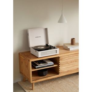 Platine R&eacute;tro - Lecteur/Enregistreur Bluetooth - USB/SD/MicroSD - 3 Vitesses - Haut-parleurs Int&eacute;gr&eacute;s