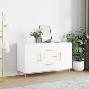 Meuble Buffet Salon 100x36x60 cm Buffet Cuisine Rangement Meubles de Salon Buffet Salle a Manger Meuble Bas Blanc