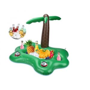 Plateau de Piscine Gonflable - Palmier - Bar Flottant - Vert - Rectangulaire - Extérieur