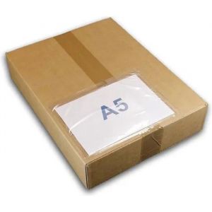 100 x Pochette d&rsquo;exp&eacute;dition colis porte-documents adh&eacute;sive transparente autocollante A5 235 x 175cm