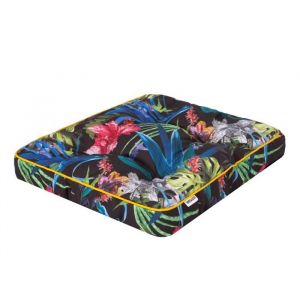 Bjird - Coussin de chaise de jardin 49x47 cm Feuilles colorées - Coussin pour fauteuils de jardin lin synthétique Fabriqué en UE