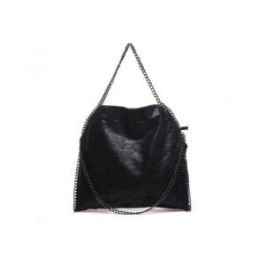 La Modeuse-Sacs cabas-Sac cabas en suédine irisée à contour et anses en chaîne.Doté de 4 poches intérieures dont 2 à zips. Hauteur