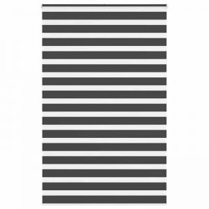 vidaXL Store z&egrave;bre noir 150x200 cm largeur du tissu 1459 cm polyester store &agrave; enrouleur z&eacute;br&eacute; store z&eacute;br&eacute; pour fen&ecirc;tre 4014271