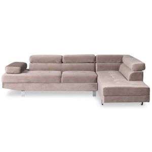Canap&eacute; dAngle Droit T&ecirc;ti&egrave;re 260cm Taupe