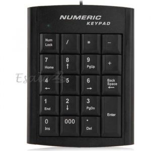 Pav&eacute; clavier USB num&eacute;rique calculatrice chiffre nombre 19 touches Laptop PC