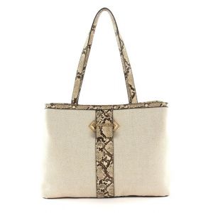 VALENTINO Sac &agrave; &eacute;paule beige marron pour femme - Gigante Shopping Bag Natur / Beige 91227