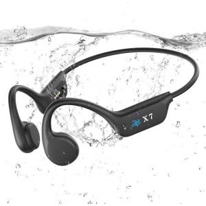 Casque Conduction Osseuse &Eacute;couteur Natation &Agrave; Bluetooth 5.3 M&eacute;moire MP3 32G Int&eacute;gr&eacute;e Ecouteur Waterproof Natation IP68 Etanche