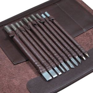 10 pi&egrave;ces outils de sculpture en acier au tungst&egrave;ne pierre bois sculpt&eacute; Section carbure sculpture ensemble doutils Kit YYV