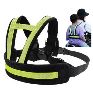 s&eacute;curit&eacute; pour enfants Harnais de moto pour enfants &agrave; sangle r&eacute;glable verte avec poign&eacute;es Harnais de s&eacute;curit&eacute; pour tout-petitsyd