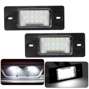 2X Feux de plaque dimmatriculation LED Canbus sans erreur pour VW Golf 4 5 Bora Tiguan Touareg Mk1 Porsche Cayenne 1 Skoda Fabia