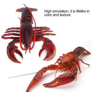 Atyhao homard en plastique Simulation en plastique souple homard restaurant de fruits de mer Prop d&eacute;coration enfants jouet (couleur