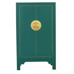 Armoire - Fine Asianliving - Chinoise - L 70 x P 40 x H 120 cm - Vert - 2 portes