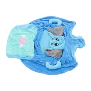 Omabeta Canap&eacute; de chaise assis pour b&eacute;b&eacute; Canap&eacute; assis en forme de dessin anim&eacute; pour b&eacute;b&eacute; 2 jeux dactivite Petit &eacute;l&eacute;phant bleu